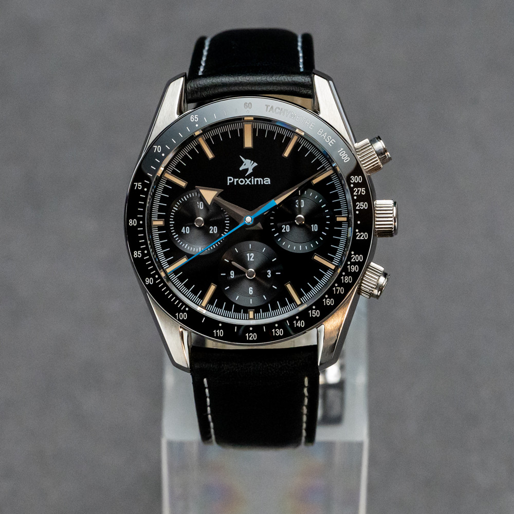 Proxima PX1692 Men Sports Watch 40mm Seagull ST1902 Manual Mechanical 10Bar Sapphire Chronograph Retro Super Lume thumbnail 2