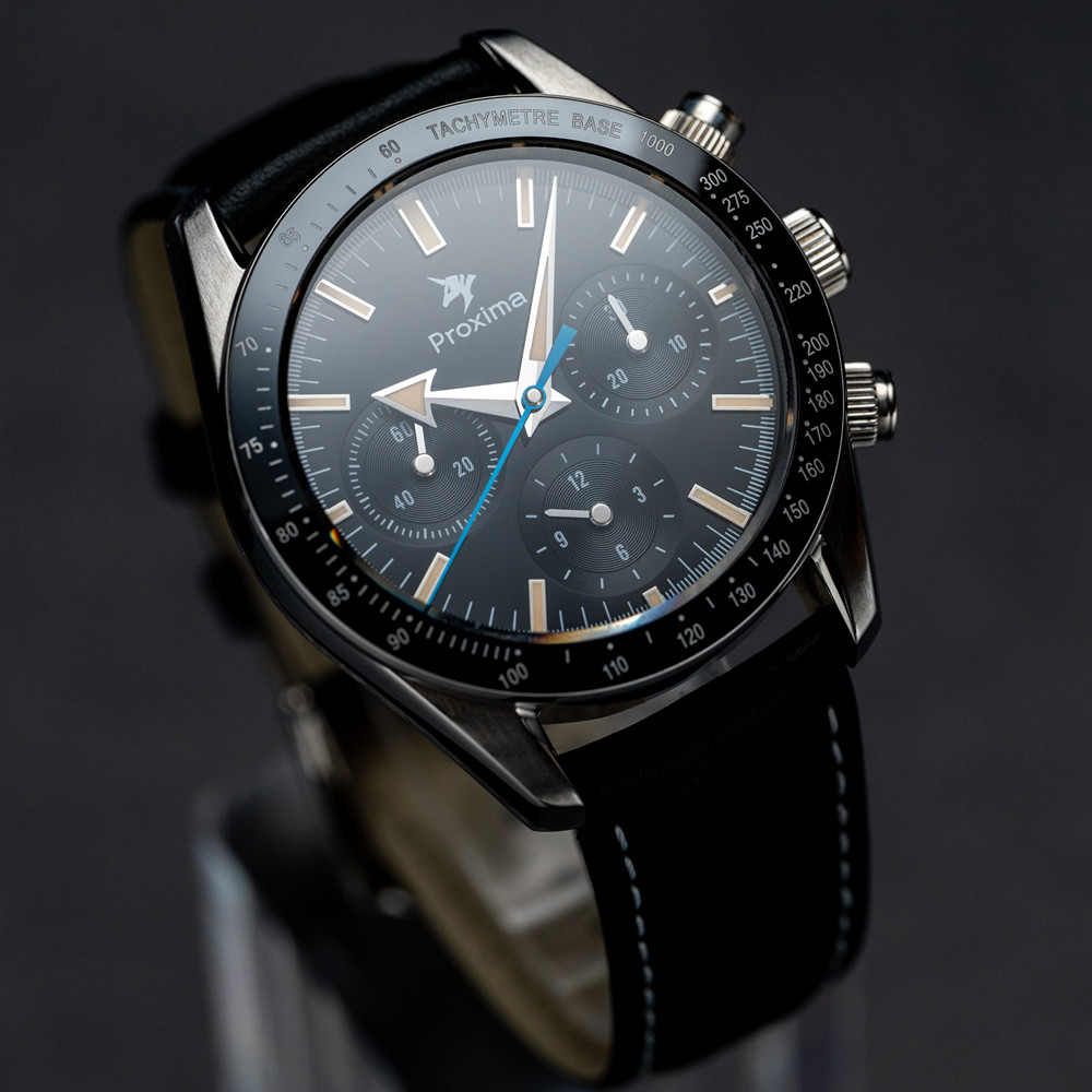 Proxima PX1692 Men Sports Watch 40mm Seagull ST1902 Manual Mechanical 10Bar Sapphire Chronograph Retro Super Lume thumbnail 3