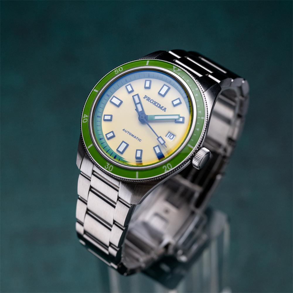 2024 Proxima PX1703-1A New 39mm Men's Mechanical Watches Avocado Dial PT5000 Automatic Watch Sapphire Waterproof Sports Watches thumbnail 2