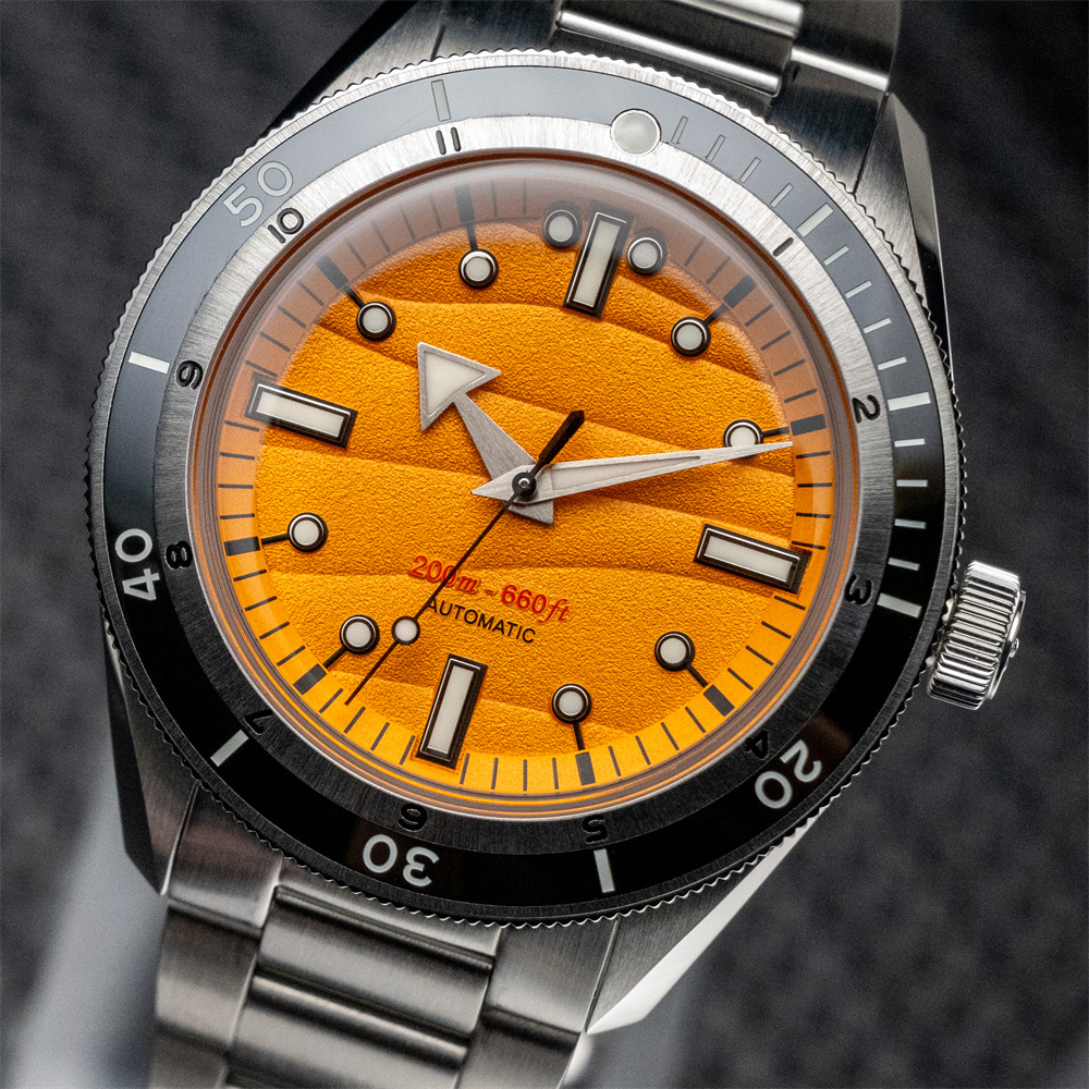Proxima PX1711-1A Men's Watch Sand Dial 39mm Automatic Mechanical Watch 316L Stainless Steel Dome Sapphire Glass Wristwatches thumbnail 4