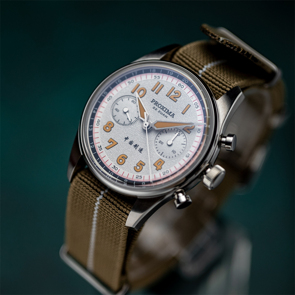 Proxima New PX1718 Watch of Mens Modify ST1902 Watermelon Dial Waterproof Chronograph Mechanical Wristwatches Domed Sapphire thumbnail 2