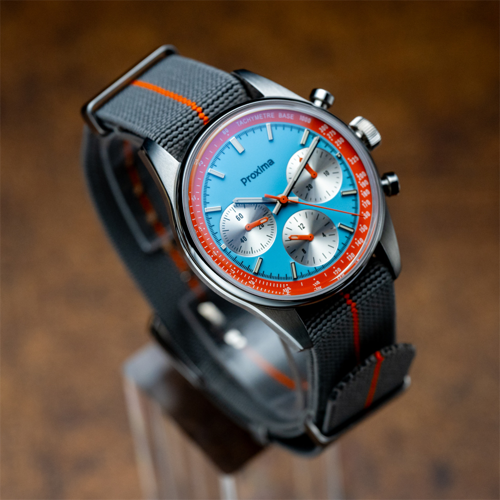 Proxima PX1724 Men Chronograph Watch 39mm Pilot Manual Wind Mechanical Wristwatch 50m Waterproof Sapphire BGW-9 Luminous ST1902 selected view