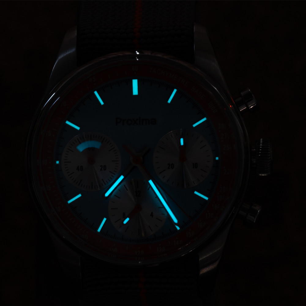 Proxima PX1724 Men Chronograph Watch 39mm Pilot Manual Wind Mechanical Wristwatch 50m Waterproof Sapphire BGW-9 Luminous ST1902 thumbnail 3