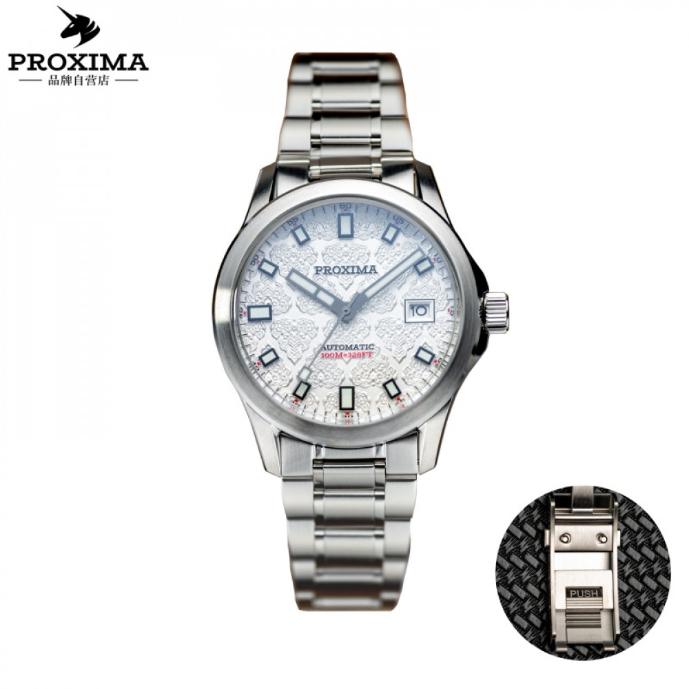 Proxima PX1737 Luxury Men Watch Enamel Dial Full Luminous 39mm Dive Watch NH35 Automatic Mechanical Waterproof 100m 2025 New thumbnail 4
