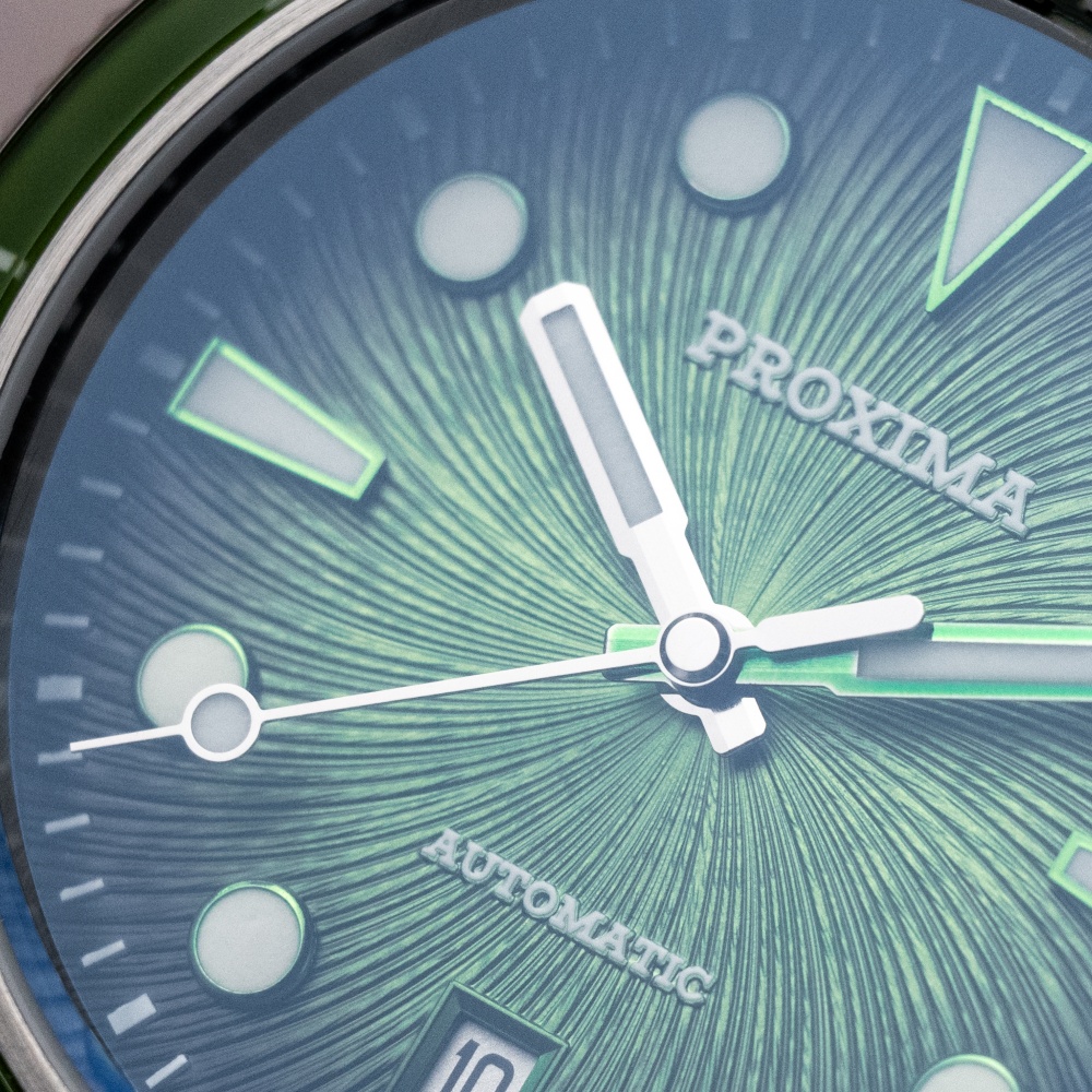 PX1743 New Mens Mechanical Watches Aventurine Dial 100M Waterproof Clock Sapphire Glass Automatic Men Watch Relogio Masculino thumbnail 3