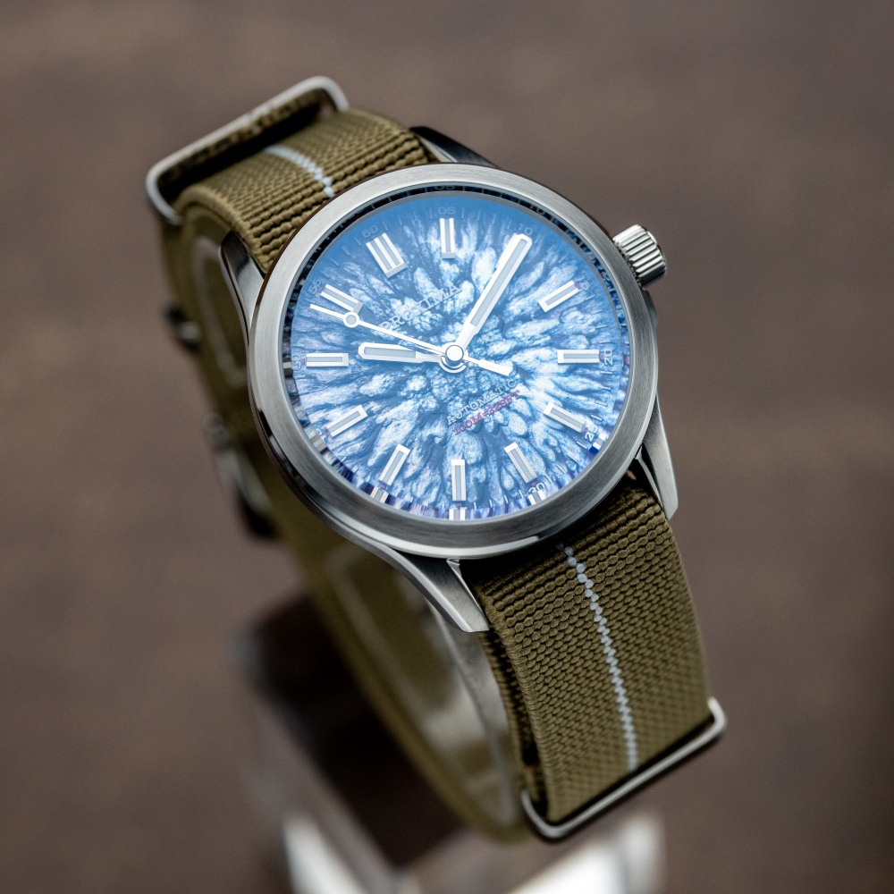 PX1744 New Mens Mechanical Watches Aventurine Dial 100M Waterproof Clock Sapphire Glass Automatic Men Watch Relogio Masculino thumbnail 2