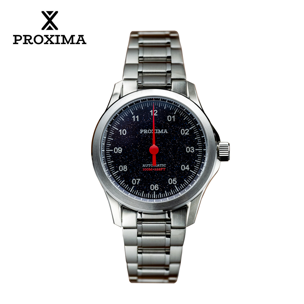 Proxima PX1745 Men's Watches Luxury 9015 Automatic One Hand Watch Stainless Steel Sapphire Crystal Glass 100M Waterproof thumbnail 4