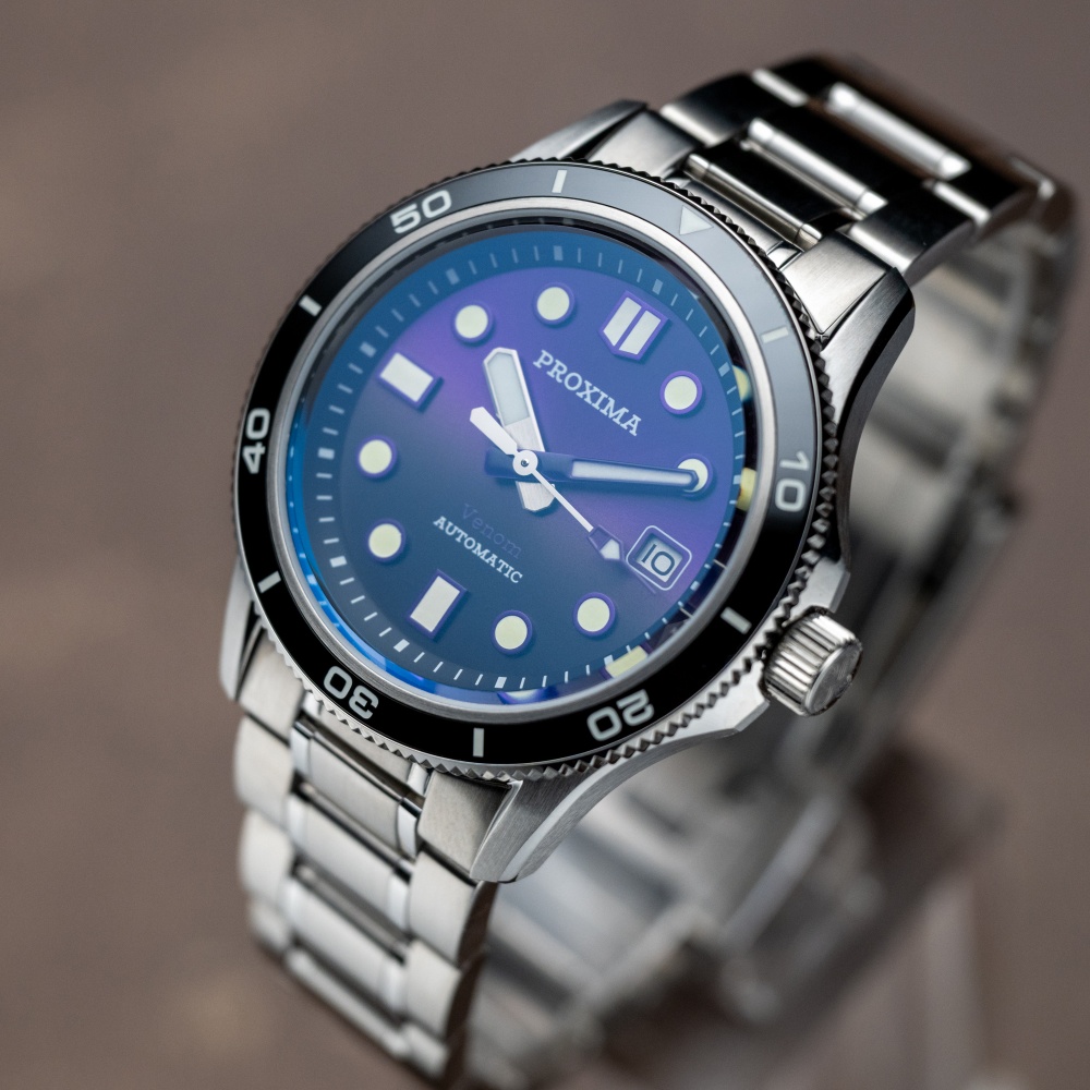 Proxima PX1747 39mm Men Mechanical Watches C3 BGW9 Sunburst Dial Sapphire Glass Automatic Watch Ceramic Bezel thumbnail 3