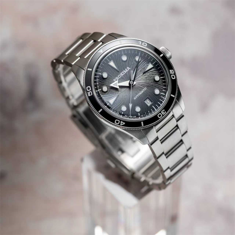 Proxima PX1749 39mm Men Diver Watch Spiral Vortex Dial Luxury Diver Wristwatch PT5000 Automatic Mechanical Waterproof 200m thumbnail 4