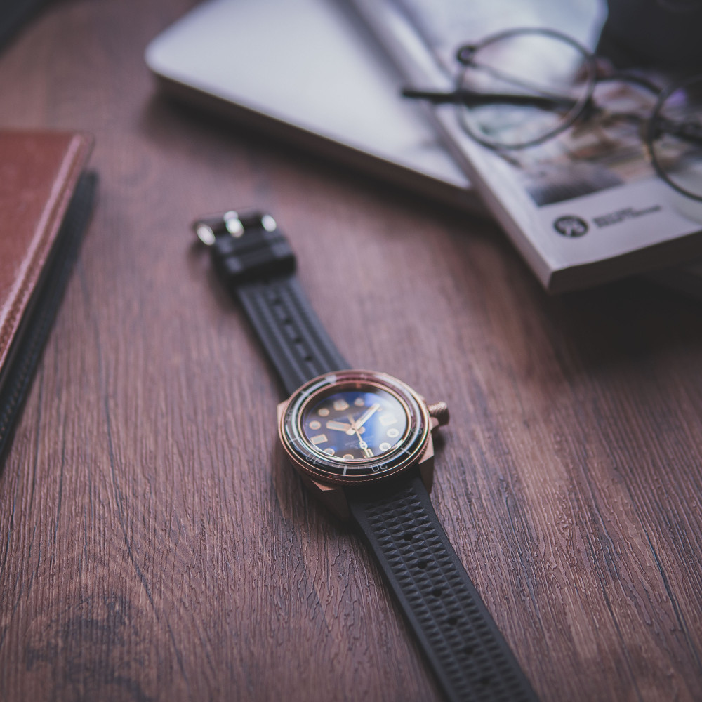 PROXIMA PX1685 BRONZE SAMURAI SOIL/EARTH NH36 DIVER AUTOMATIC WRISTWATCH BLACK C3 DIAL thumbnail 4