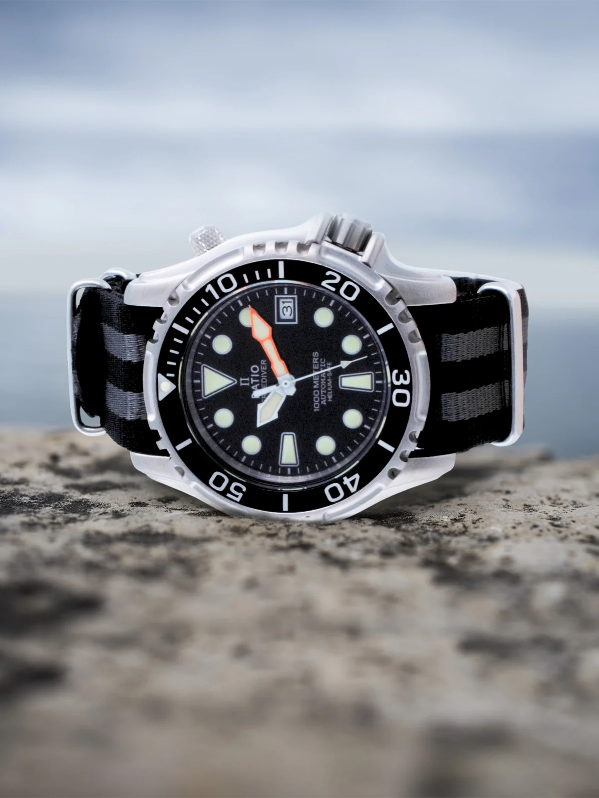 Ratio Free Diver 1066KE20-33VA-BLK-var-NATO1 Automatic Men's Watch thumbnail 2