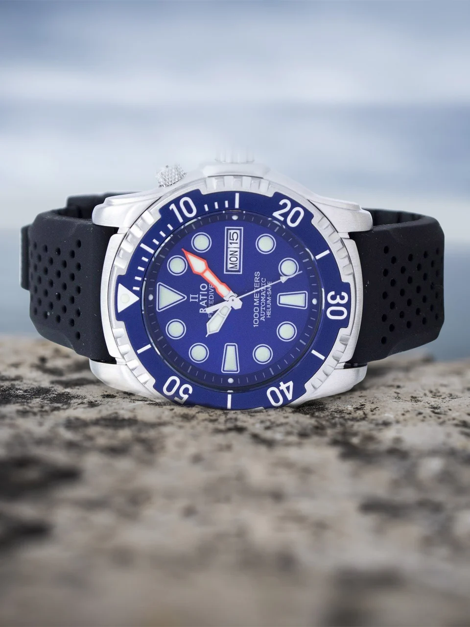 Ratio Free Diver Helium-Safe 1000M Automatic 1068HA90-34VA-01 Men's Watch thumbnail 2
