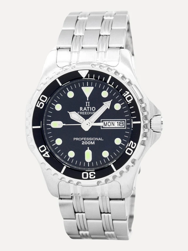 Ratio Free Diver Professional 200M Sapphire Quartz 36JL140 Mens Watch thumbnail 2