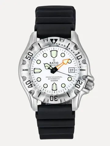 Ratio FreeDiver 32BJ202A-WHT White Dial Automatic Men's Watch