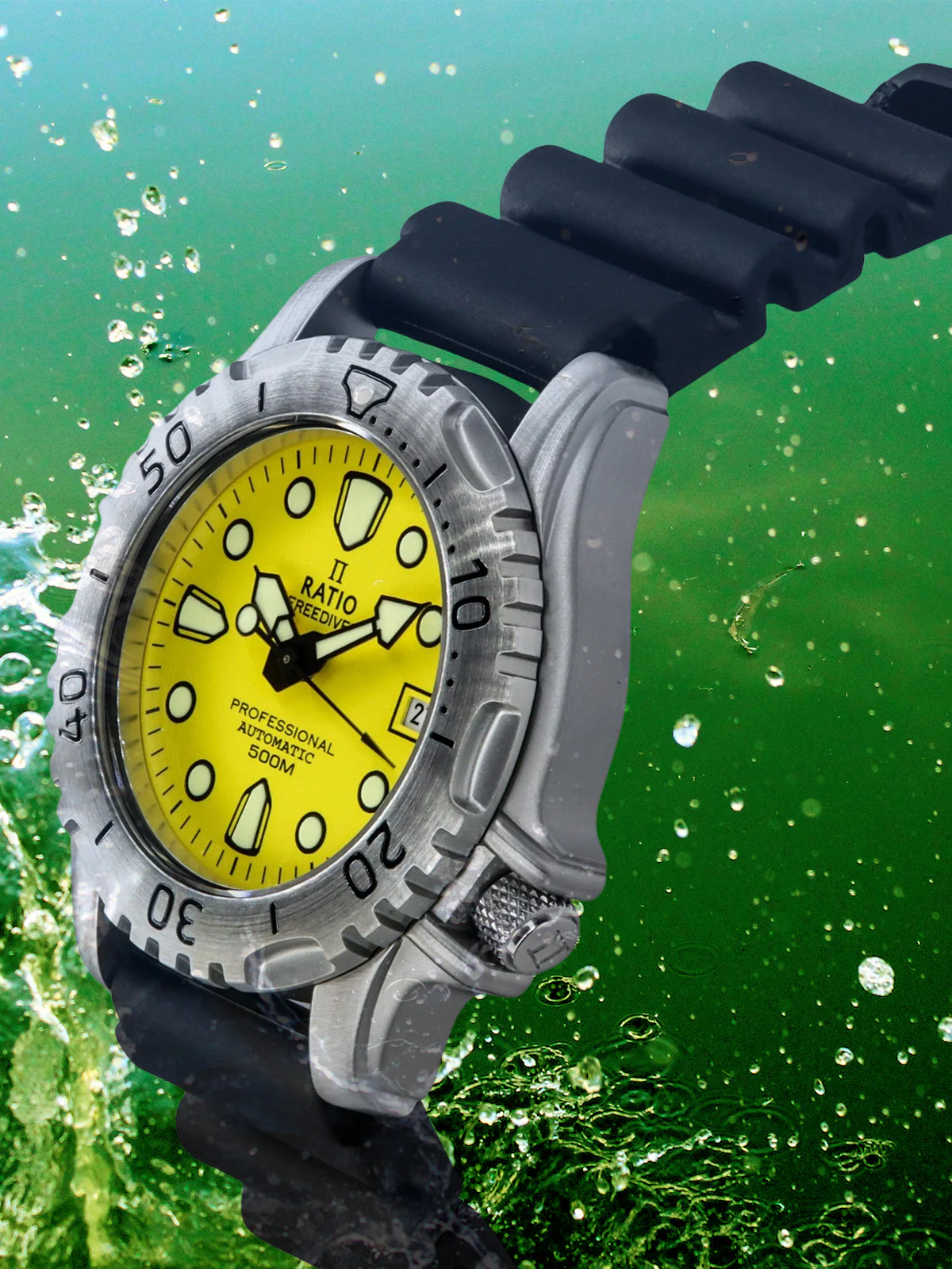Ratio FreeDiver 32GS202A-YLW Yellow Dial 500M Men's Watch thumbnail 2