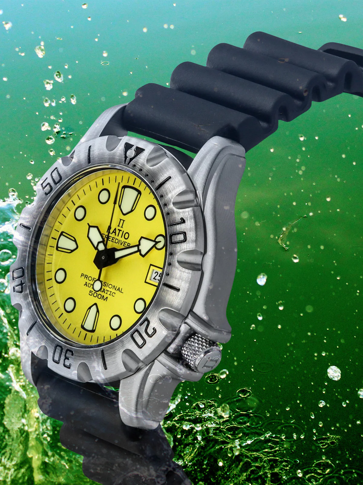 Ratio FreeDiver Automatic 32BJ202A-YLW 500M Men™s Watch thumbnail 2