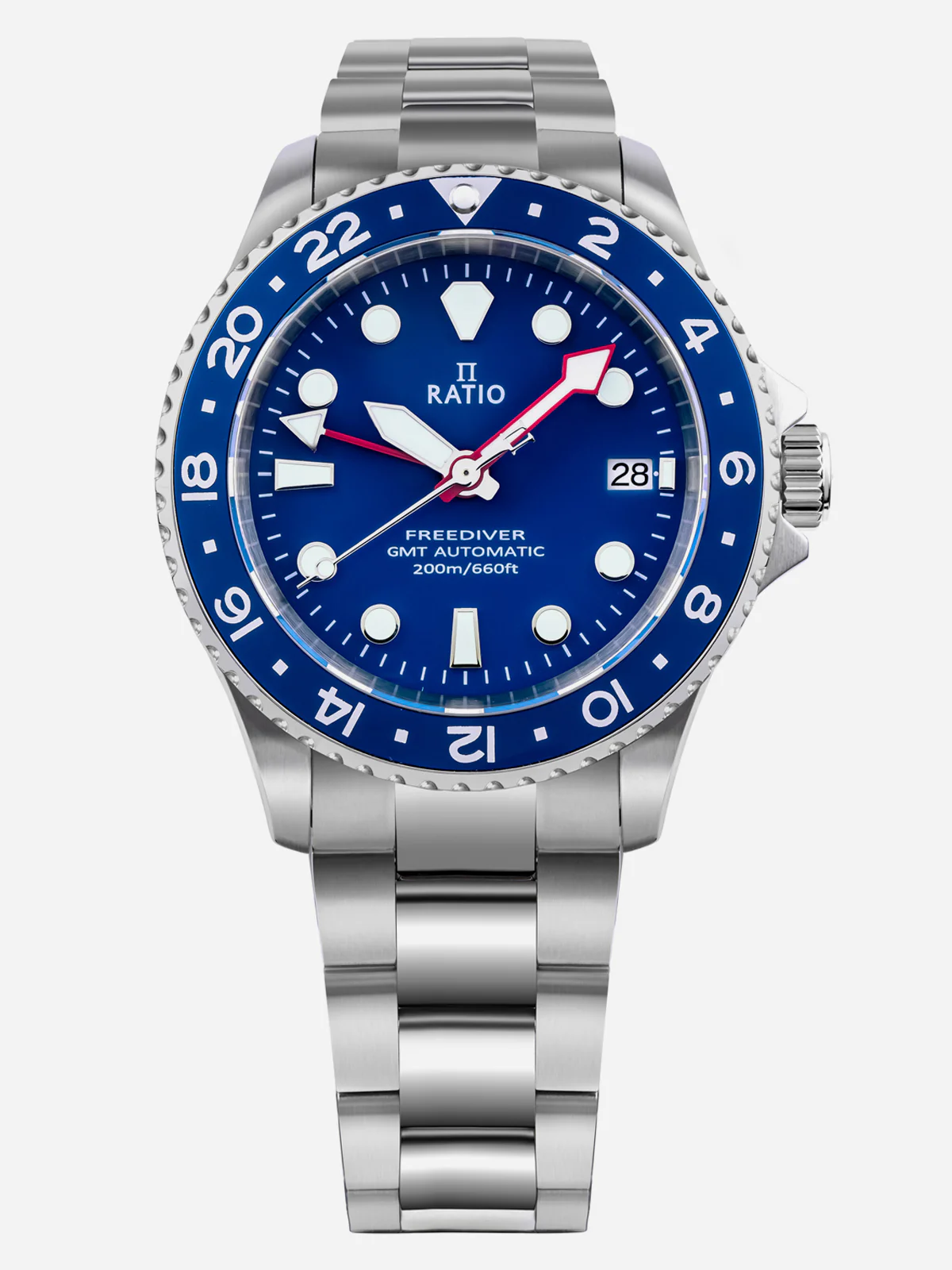Ratio FreeDiver GMT Series Blue Dial Automatic RTF053 200M Men's Watch thumbnail 2