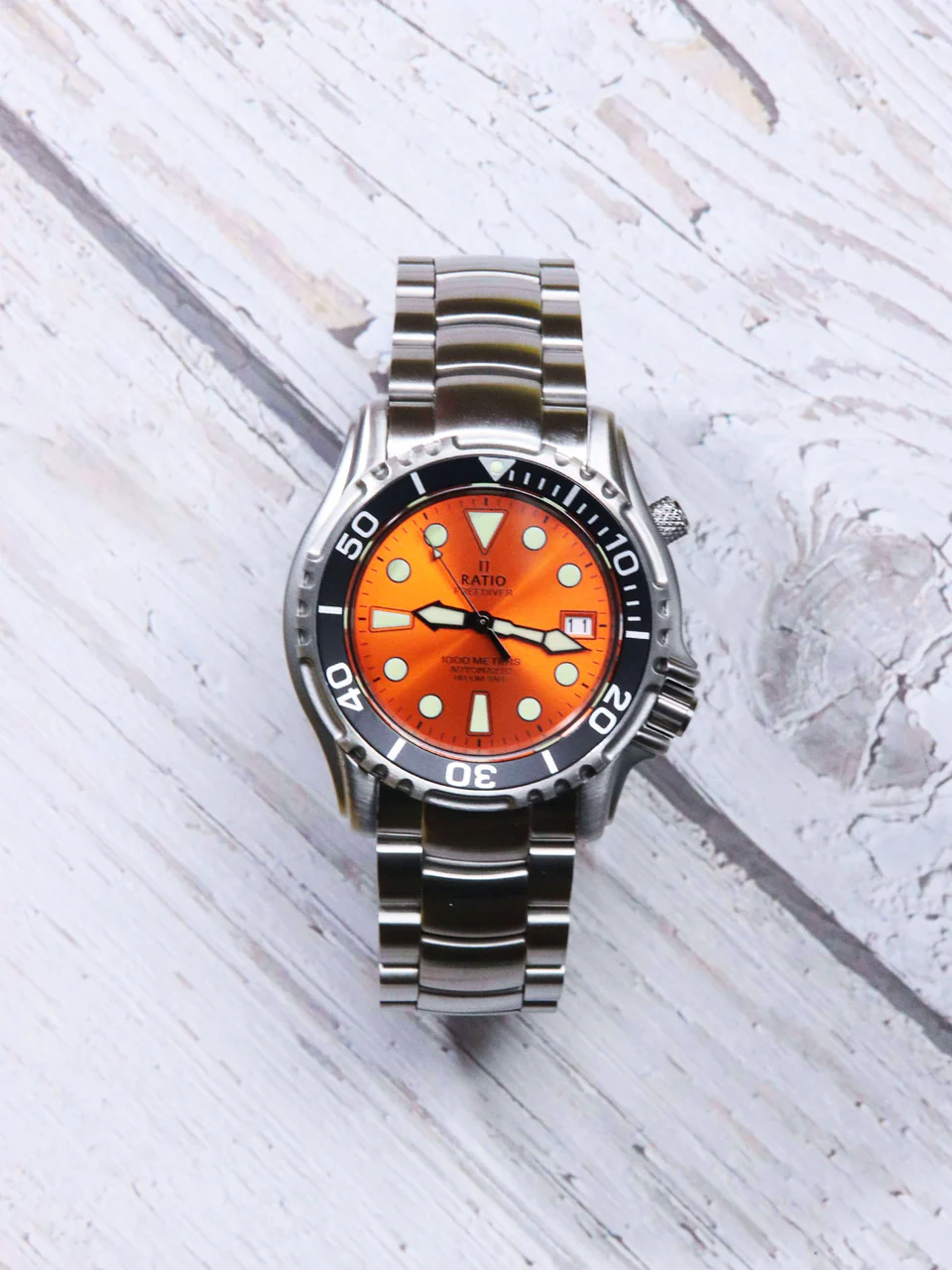 Ratio FreeDiver Helium Safe 1000M Orange Dial Stainless Steel Automatic 1066KE26-33VA-ORG Men's Watch thumbnail 2
