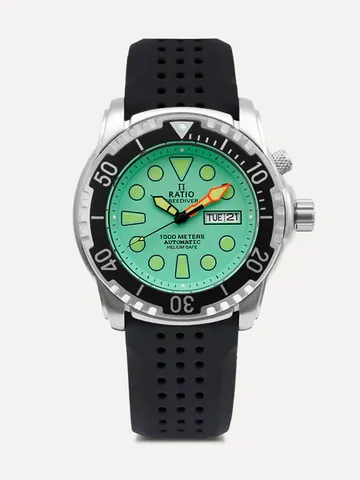 Ratio FreeDiver Helium-Safe 1000M Sapphire Automatic 1068HA90-34VA-MGRN Men's Watch