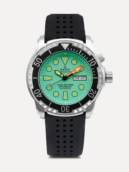 Ratio FreeDiver Helium-Safe 1000M Sapphire Automatic 1068HA90-34VA-MGRN Men's Watch
