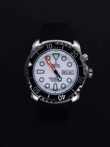 Ratio FreeDiver Helium-Safe 1000M Sapphire Automatic 1068HA90-34VA-WHT Mens Watch