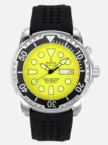 Ratio FreeDiver Helium-Safe 1000M Sapphire Automatic 1068HA90-34VA-YLW Men's Watch