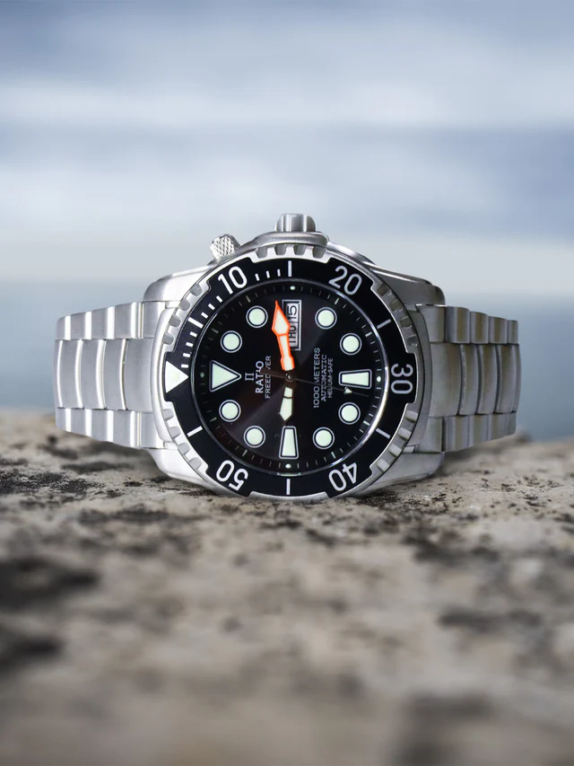 Ratio FreeDiver Helium-Safe 1000M Sapphire Automatic 1068HA96-34VA-BLK Men's Watch thumbnail 2