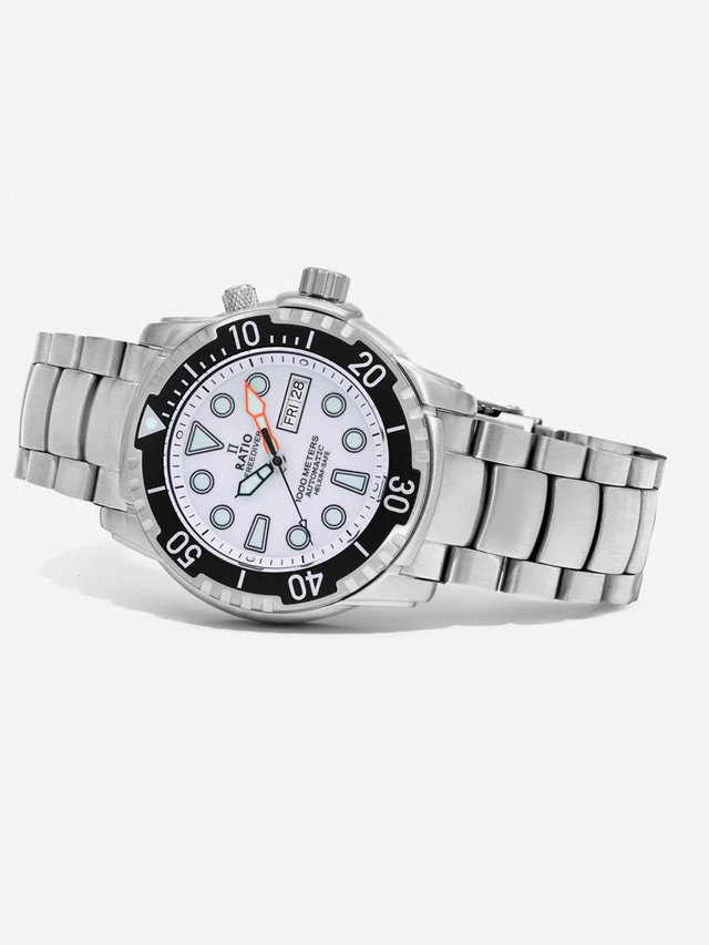 Ratio FreeDiver Helium-Safe 1000M Sapphire Automatic 1068HA96-34VA-WHT Men's Watch