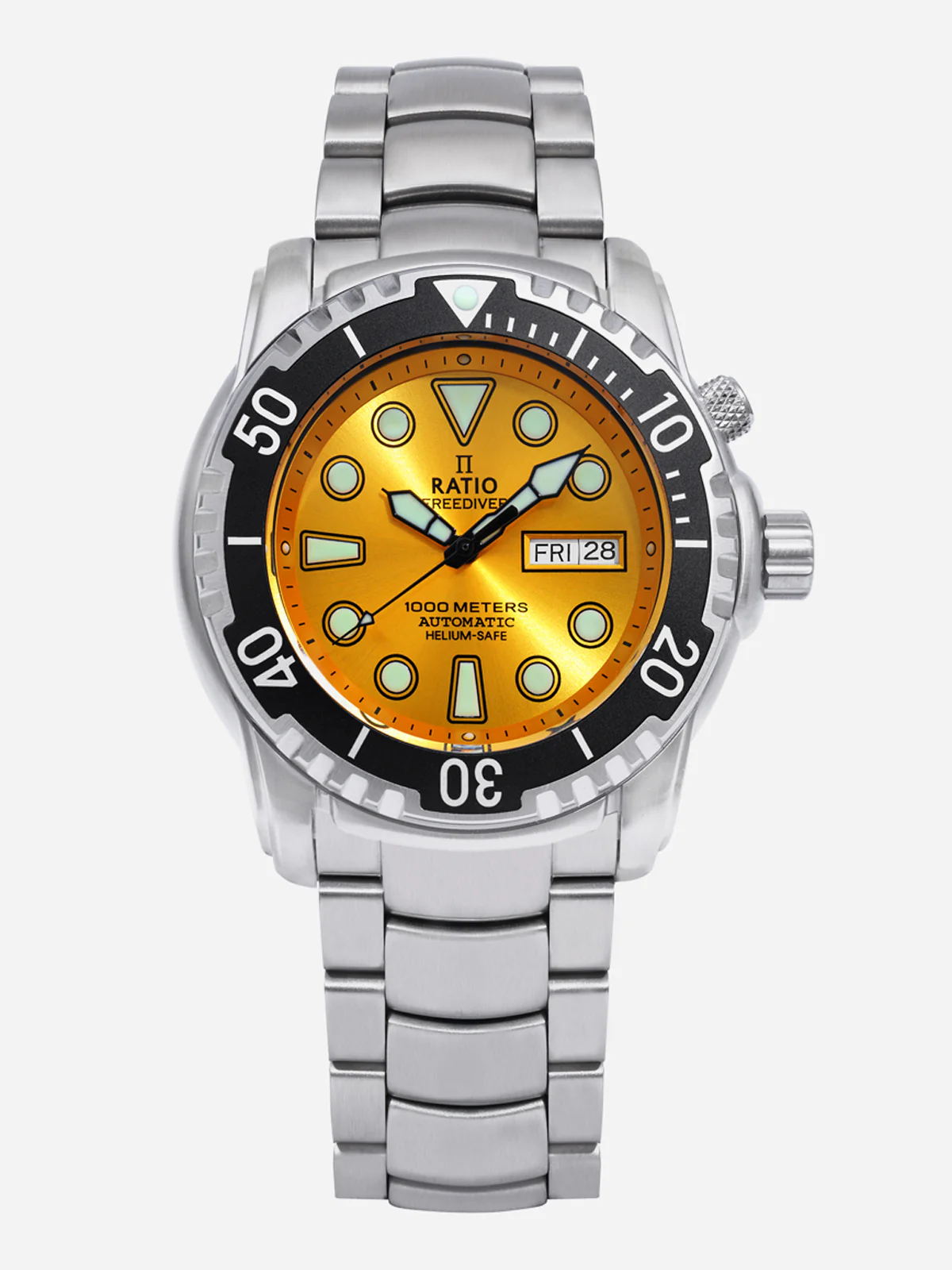 Ratio FreeDiver Helium-Safe 1000M Sapphire Automatic 1068HA96-34VA-YLW Men's Watch