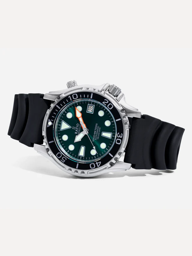 Ratio FreeDiver Helium Safe 1000M Stainless Steel Automatic 1066KE20-33VA-GRN Men's Watch thumbnail 2
