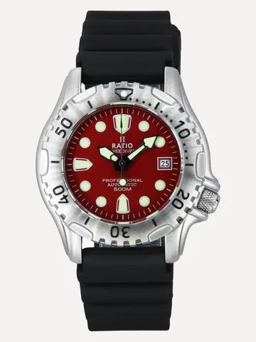 Ratio FreeDiver Professional 500M Sapphire Red Dial Automatic 32GS202A-RED Men's Watch