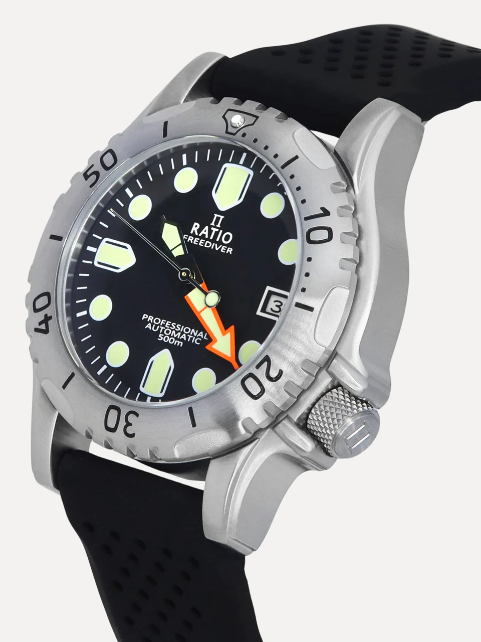 Ratio FreeDiver Professional Sapphire Black Dial Automatic RTF015 500M Men's Watch