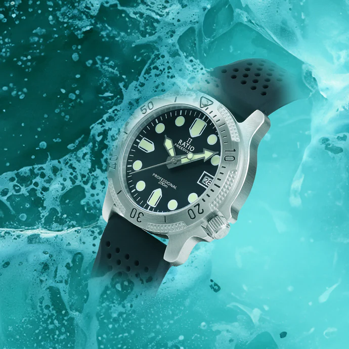 Ratio FreeDiver Professional Sapphire Black Dial Quartz RTF021 200M Men's Watch thumbnail 2