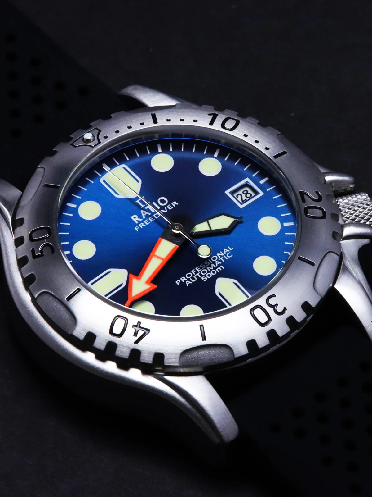 Ratio FreeDiver Professional Sapphire Blue Sunray Dial Automatic RTF019 500M Men's Watch thumbnail 2