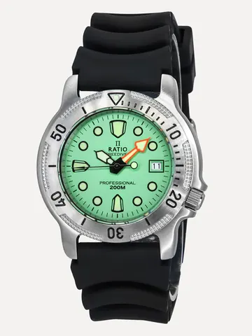 Ratio FreeDiver Professional Sapphire Mint Green Dial Quartz 22AD202-MGRN 200M Men™s Watch