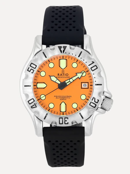 Ratio FreeDiver Professional Sapphire Orange Dial Automatic RTF011 500M Men's Watch thumbnail 2