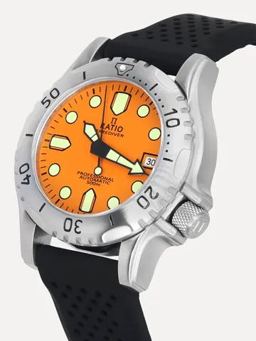 Ratio FreeDiver Professional Sapphire Orange Dial Automatic RTF017 500M Men's Watch