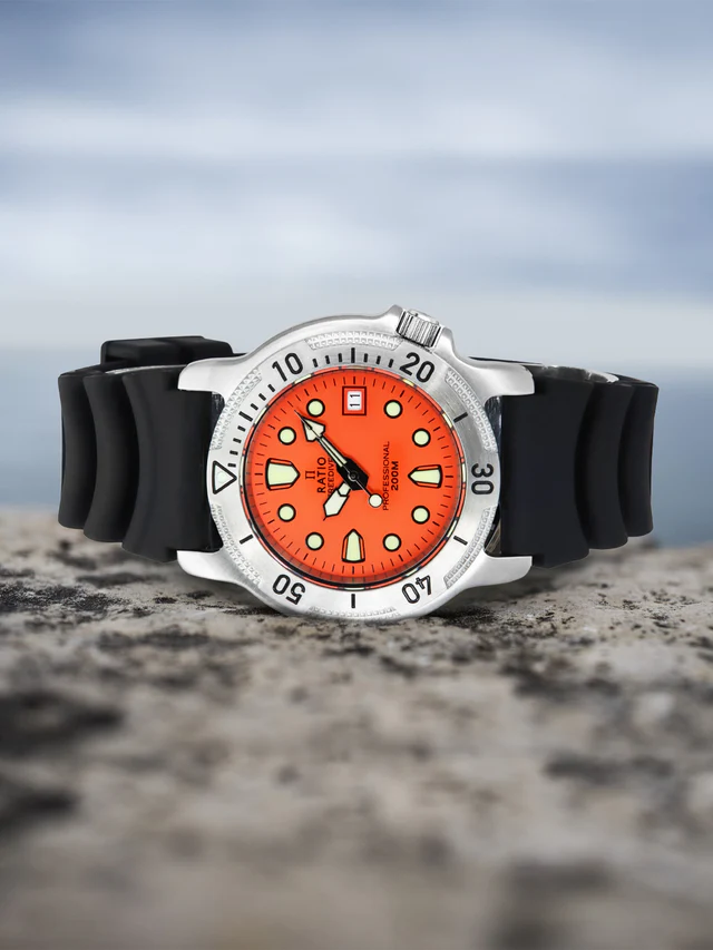 Ratio FreeDiver Professional Sapphire Orange Dial Quartz 22AD202-ORG 200M Men™s Watch thumbnail 2