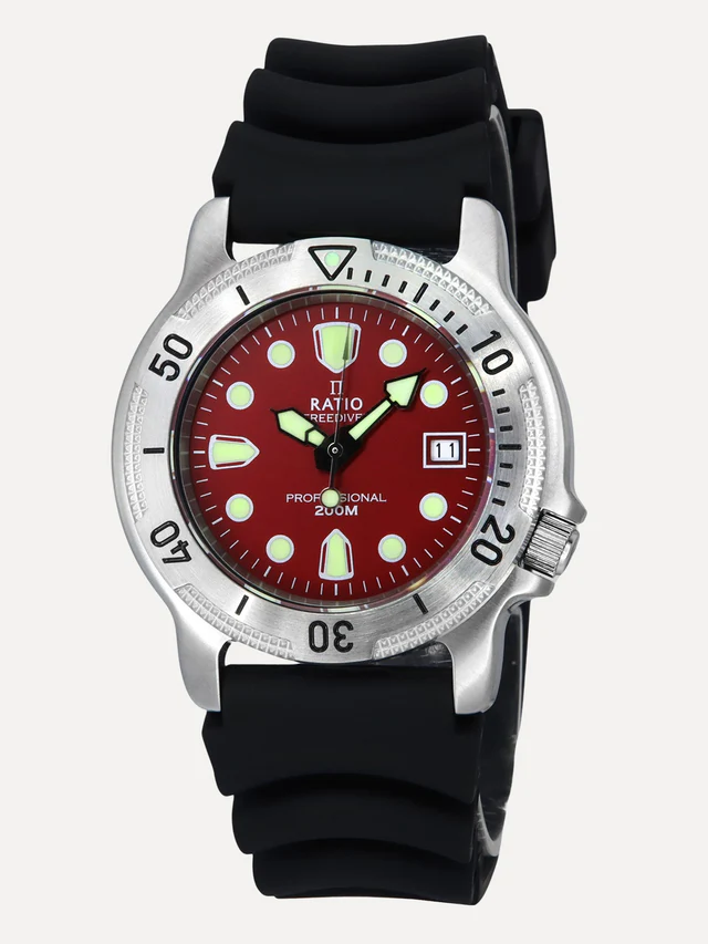 Ratio FreeDiver Professional Sapphire Red Dial Quartz 22AD202-RED 200M Men™s Watch thumbnail 2