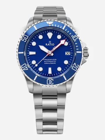 Ratio FreeDiver Sapphire Stainless Steel Blue Dial Automatic RTF043 200M Men's Watch