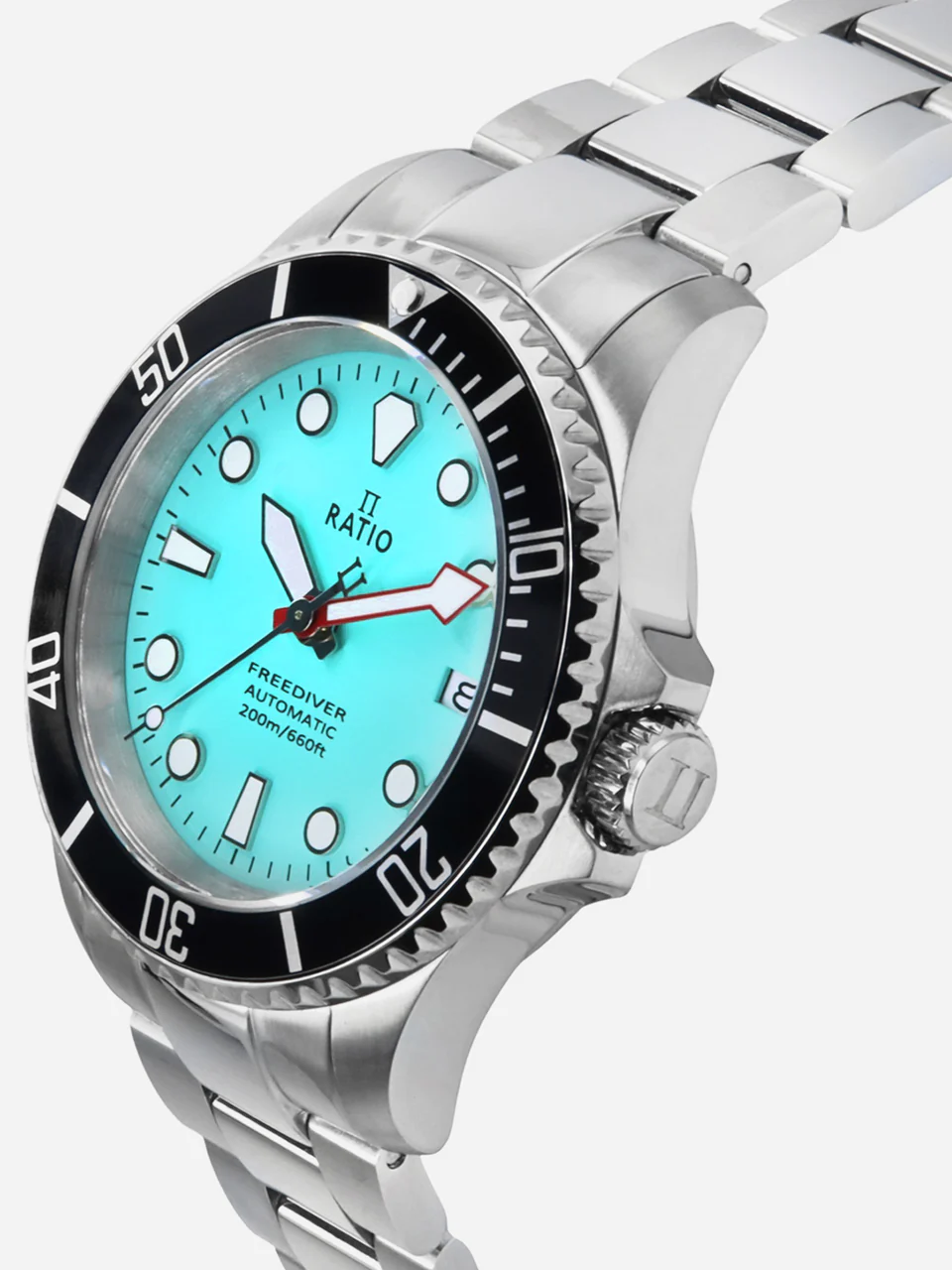 Ratio FreeDiver Sapphire Stainless Steel Ice Blue Dial Automatic RTF042 200M Men's Watch
