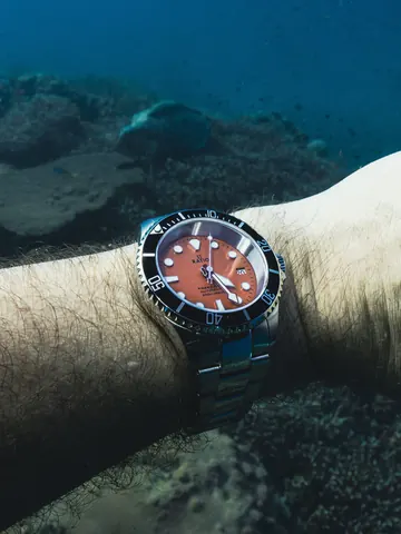 Ratio FreeDiver Sapphire Stainless Steel Orange Dial Automatic RTF045 200M Men's Watch