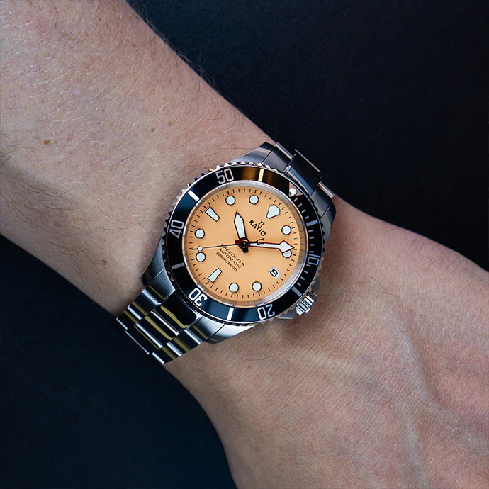 Ratio FreeDiver Sapphire Stainless Steel Salmon Dial Automatic RTF046 200M Men's Watch thumbnail 2