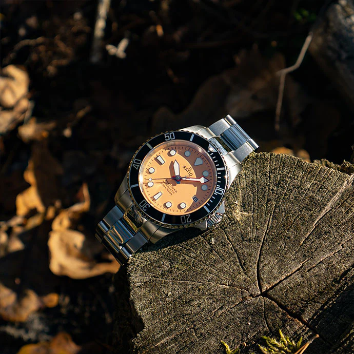 Ratio FreeDiver Sapphire Stainless Steel Salmon Dial Automatic RTF046 200M Men's Watch