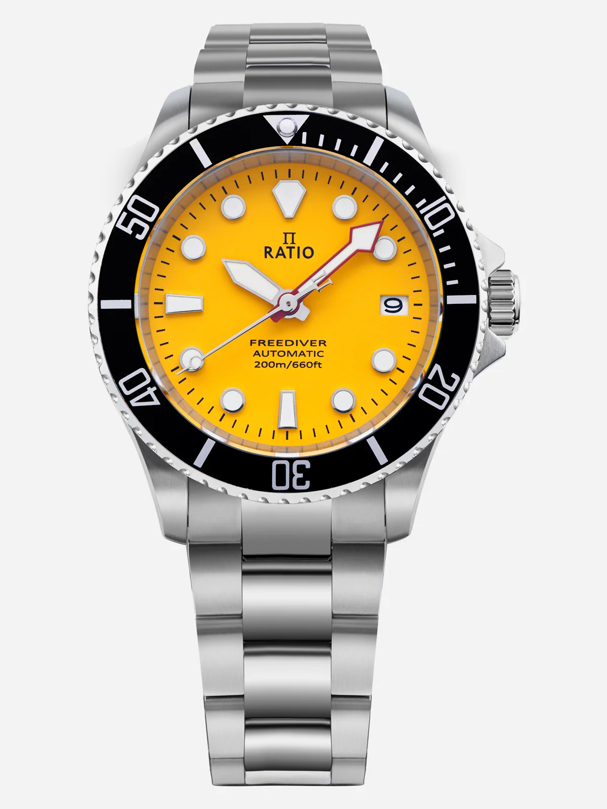 Ratio FreeDiver Sapphire Stainless Steel Yellow Dial Automatic RTF044 200M Men's Watch thumbnail 2
