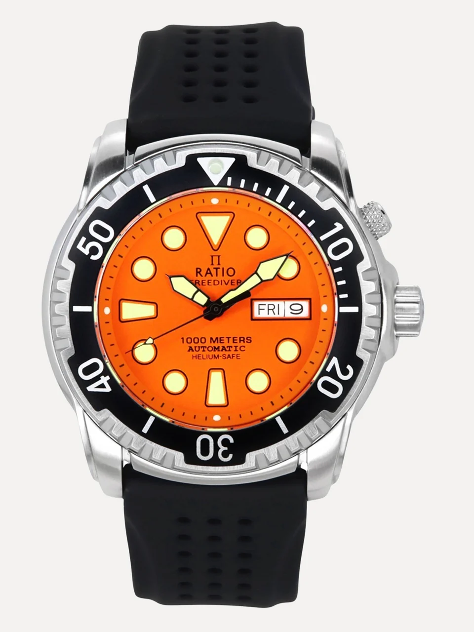 Ratio FreeDiver Version 02 Helium Safe 1000M Sapphire Automatic Orange Dial 1068HA90-34VA-ORG-V02 Men's Watch thumbnail 2