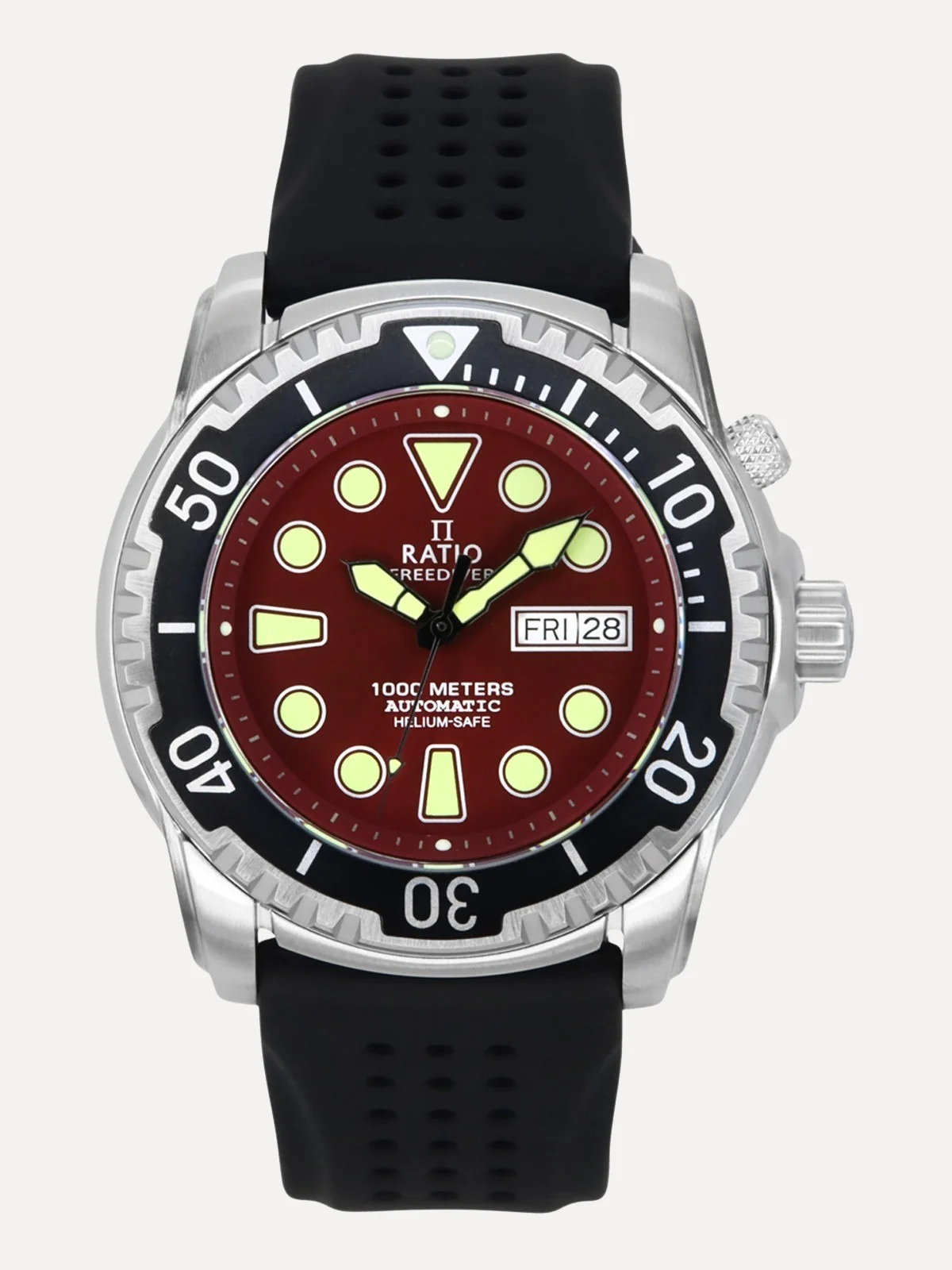 Ratio FreeDiver Version 02 Helium Safe 1000M Sapphire Automatic Red Dial 1068HA90-34VA-RED-V02 Men's Watch thumbnail 2