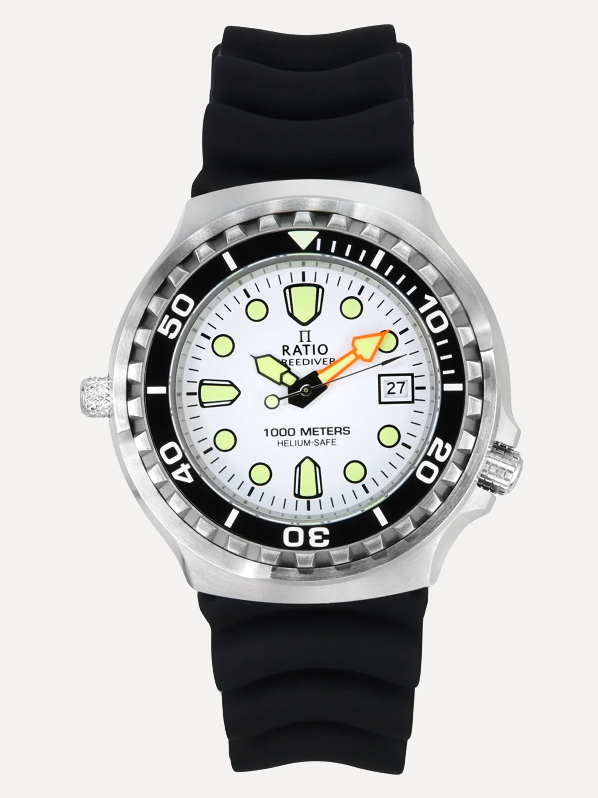 Ratio FreeDiver Version 02 Helium Safe 1000M Sapphire Quartz White Dial 1038EF102V-WHT-V02 Men's Watch thumbnail 2