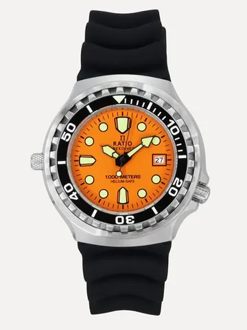 Ratio FreeDiver Version 02 Quartz 1038EF102V-ORG-V02 1000M Men™s Watch