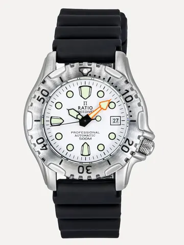 Ratio FreeDiver White Dial Automatic 32GS202A-WHT 500M Men's Watch